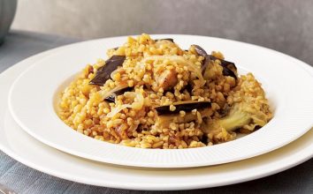 Amasya yöntemi patlıcanlı bulgur pilavı