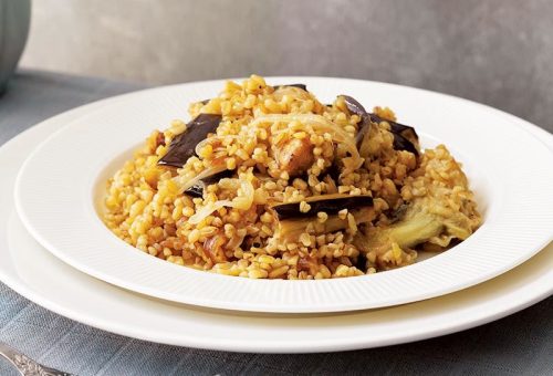 Amasya yöntemi patlıcanlı bulgur pilavı