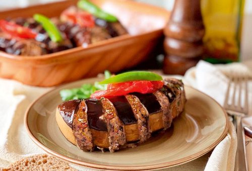 Beli bağlı (Beli kırık) patlıcan kebabı