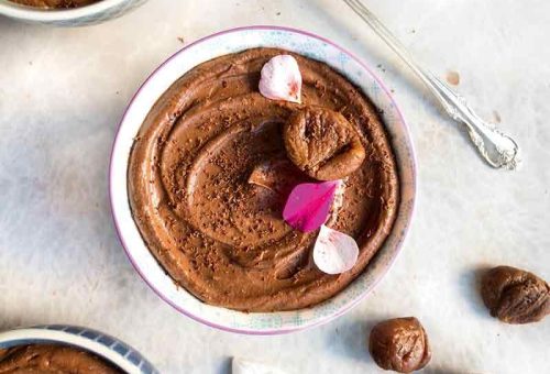 Çikolatalı kestaneli vegan mousse