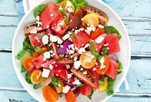 Domatesli Karpuzlu Yaz Salatası