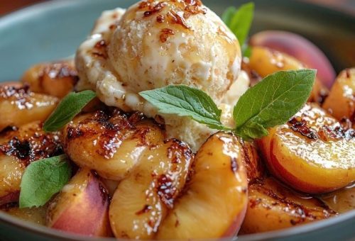 Dondurmalı Şeftali Tatlısı Tanımı