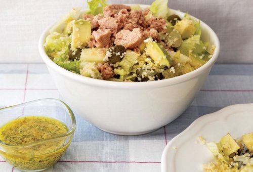 ELMALI VE AVOKADOLU TON BALIKLI SALATA
