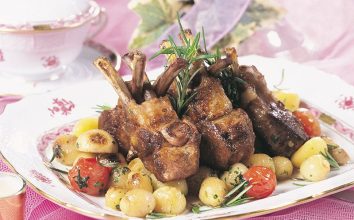 Fırında sebzeli pirzola