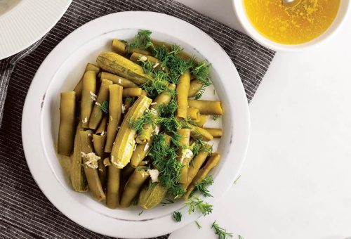 Kabaklı ve sirke soslu bakla