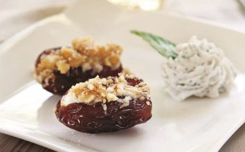 Kaymaklı ve cevizli hurma tatlısı
