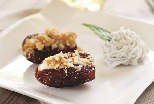 Kaymaklı ve cevizli hurma tatlısı