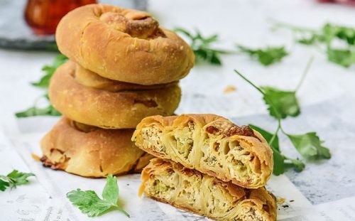 Köz Patlıcanlı Gül Böreği