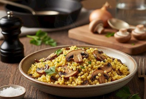 Mantarlı Kuskus Pilavı Tarifi