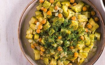 Nohutlu zeytinyağlı kabak