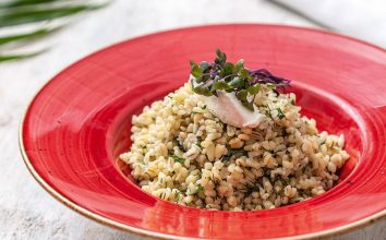 Otlu kaymaklı bulgur pilavı