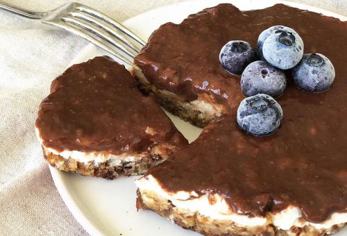 Pişmeyen, rafine şekersiz, glütensiz cheesecake