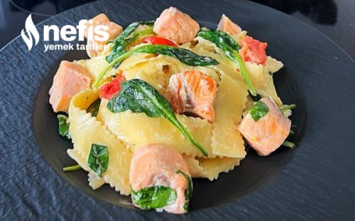 Somon Balık Ve Ispanaklı Makarna