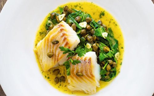 Tavada Kapari Soslu Levrek