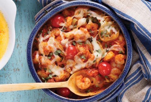 Tereyağlı ve sarımsaklı karides güveç