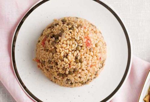 Yeşil mercimekli bulgur pilavı