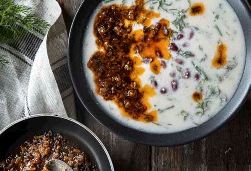 YOĞURTLU VE FASULYELİ ARAPSAÇI ÇORBASI